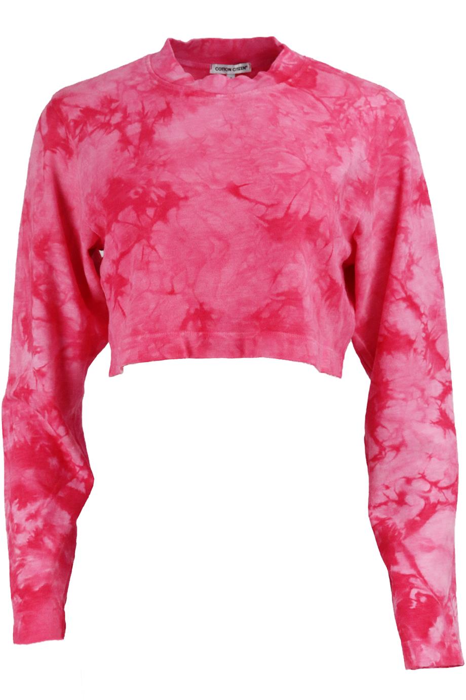 COTTON CITIZEN CROPPED TIE DYED COTTON TOP SMALL