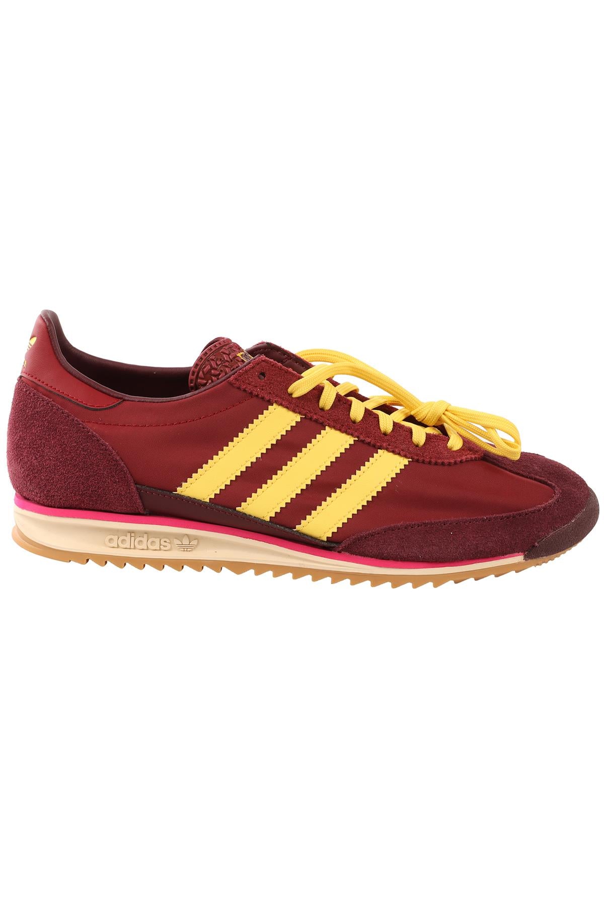ADIDAS BURGUNDY SL 72 NOBLE MAROON SPRING YELLOW SNEAKERS EU 40 UK 6.5 US 8