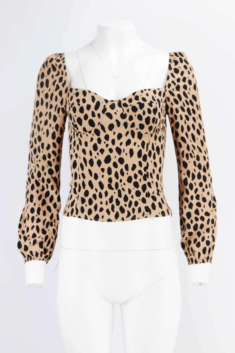 REFORMATION PRINTED CREPE TOP US 4 UK 8