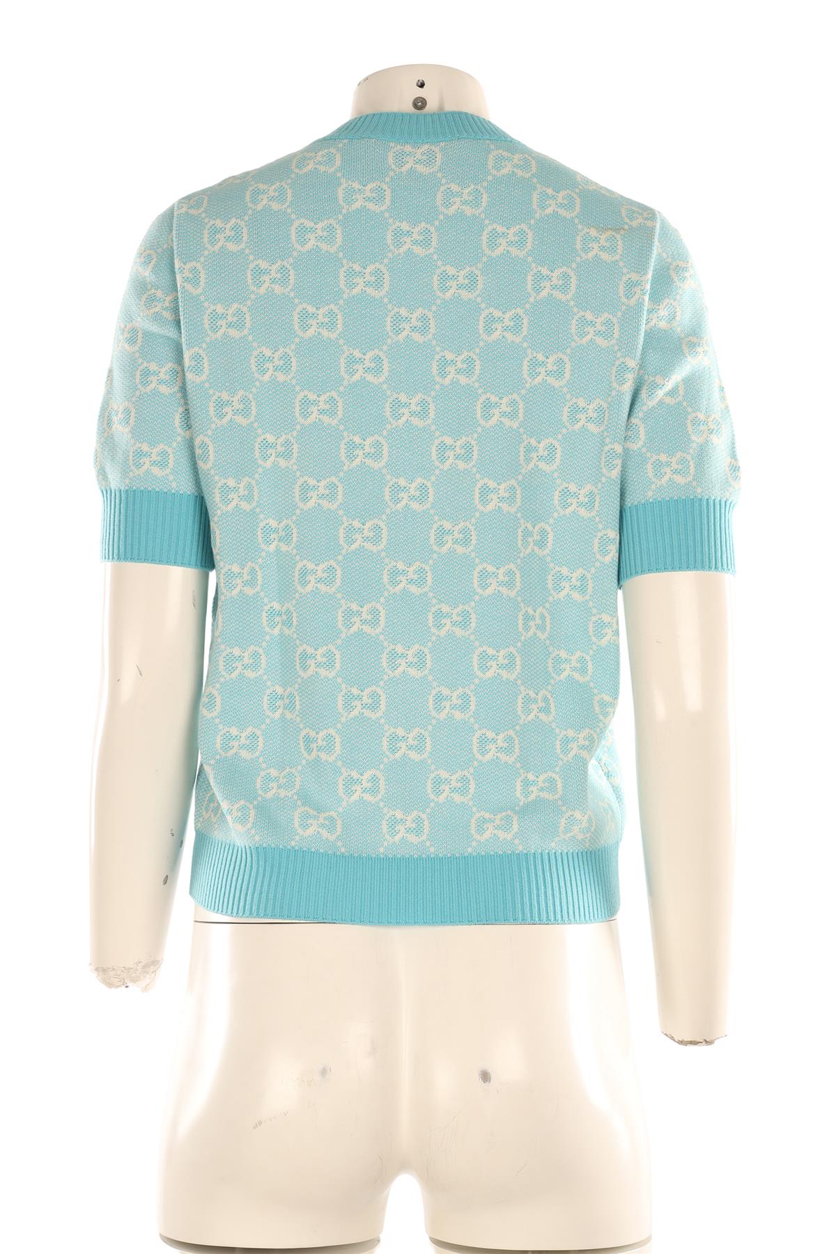 GUCCI BLUE GG WOOL SWEATER MEDIUM