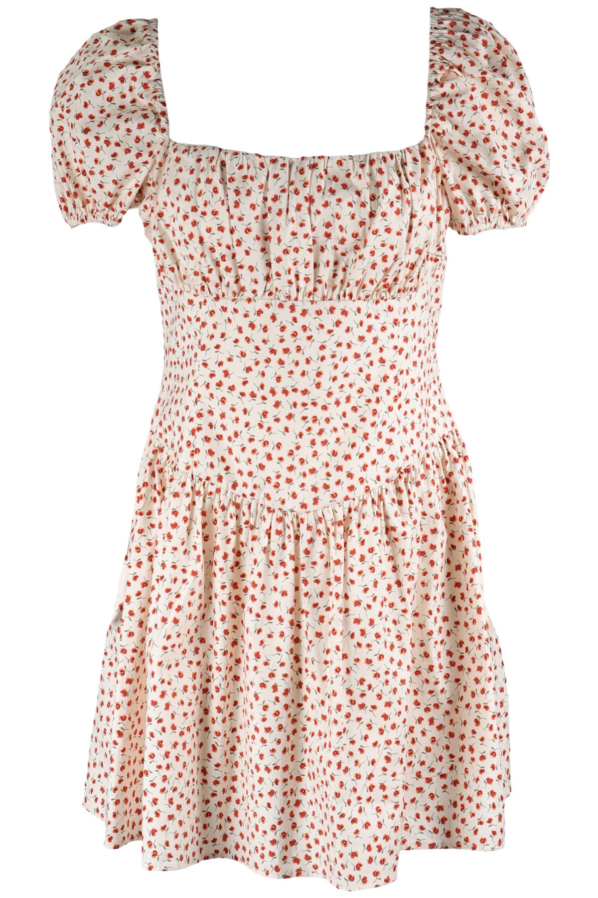 REFORMATION CREAM COTTON MINI DRESS US 10 UK 14