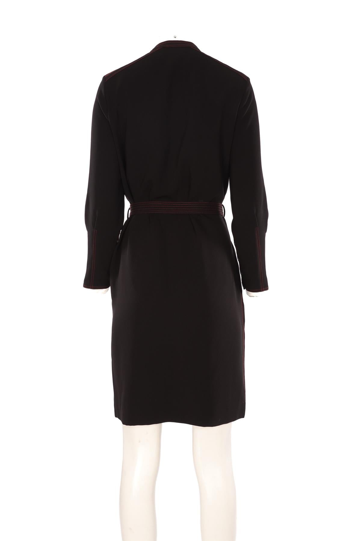JOSEPH BLACK CREPE MIDI DRESS FR 36 UK 8