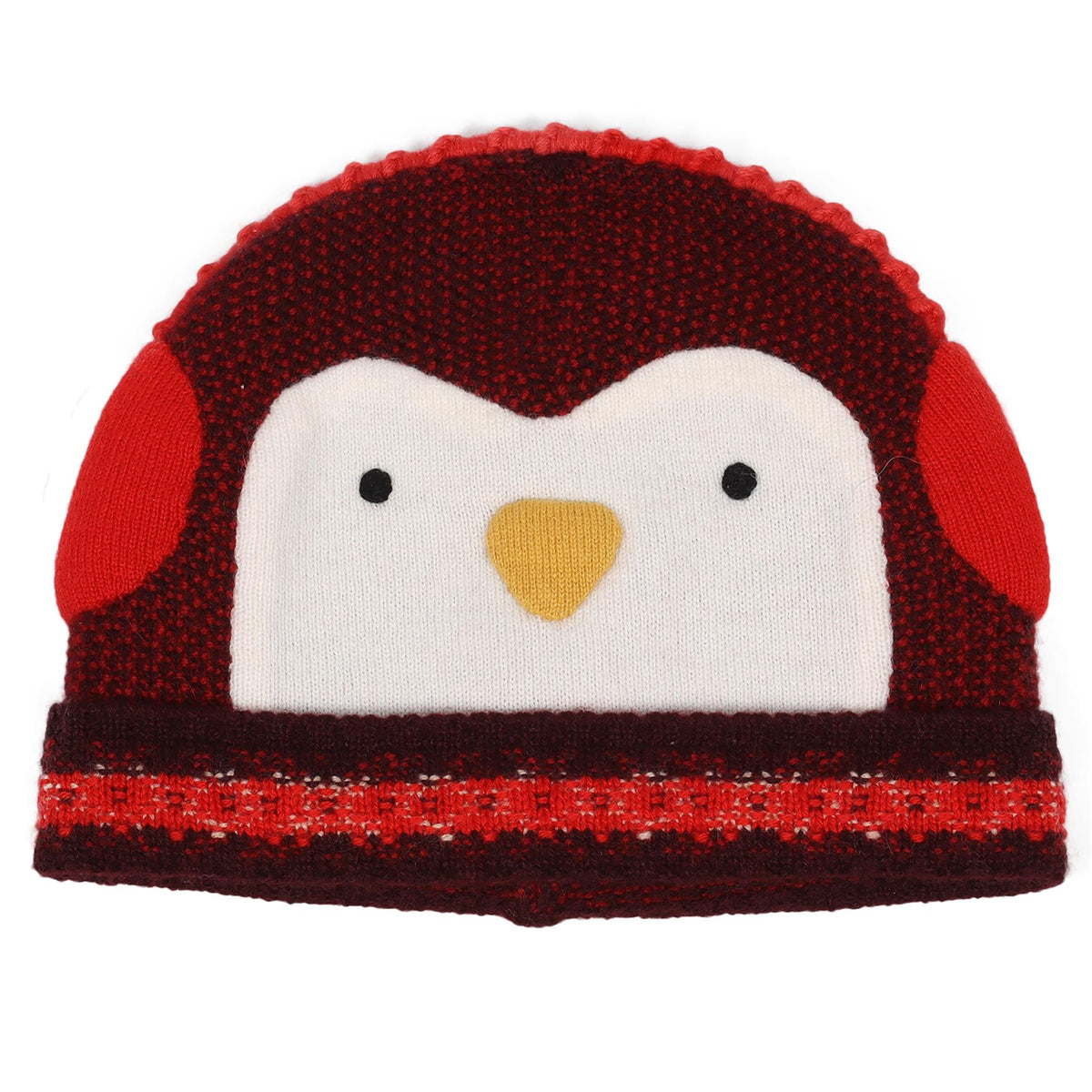 LORO PIANA RED KIDS GIRLS CASHMERE BEANIE SMALL