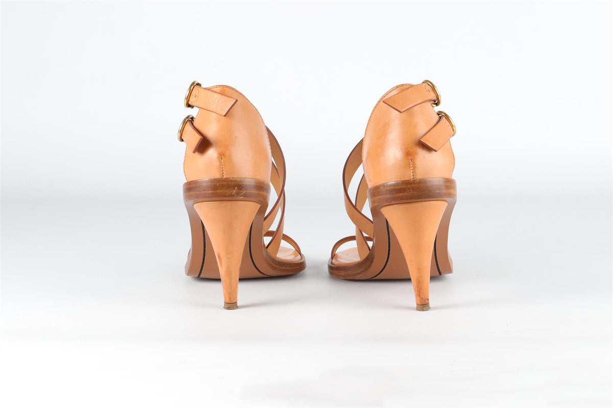 CHLOÉ TAN LEATHER SANDALS EU 38 UK 5 US 8