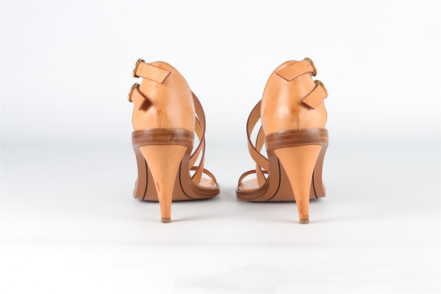 CHLOÉ TAN LEATHER SANDALS EU 38 UK 5 US 8