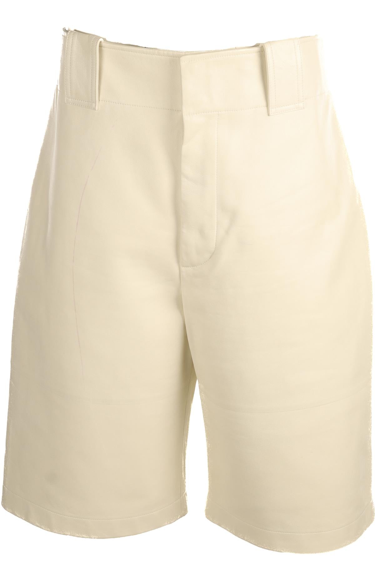 BOTTEGA VENETA IVORY LEATHER CULOTTES IT 40 UK 8