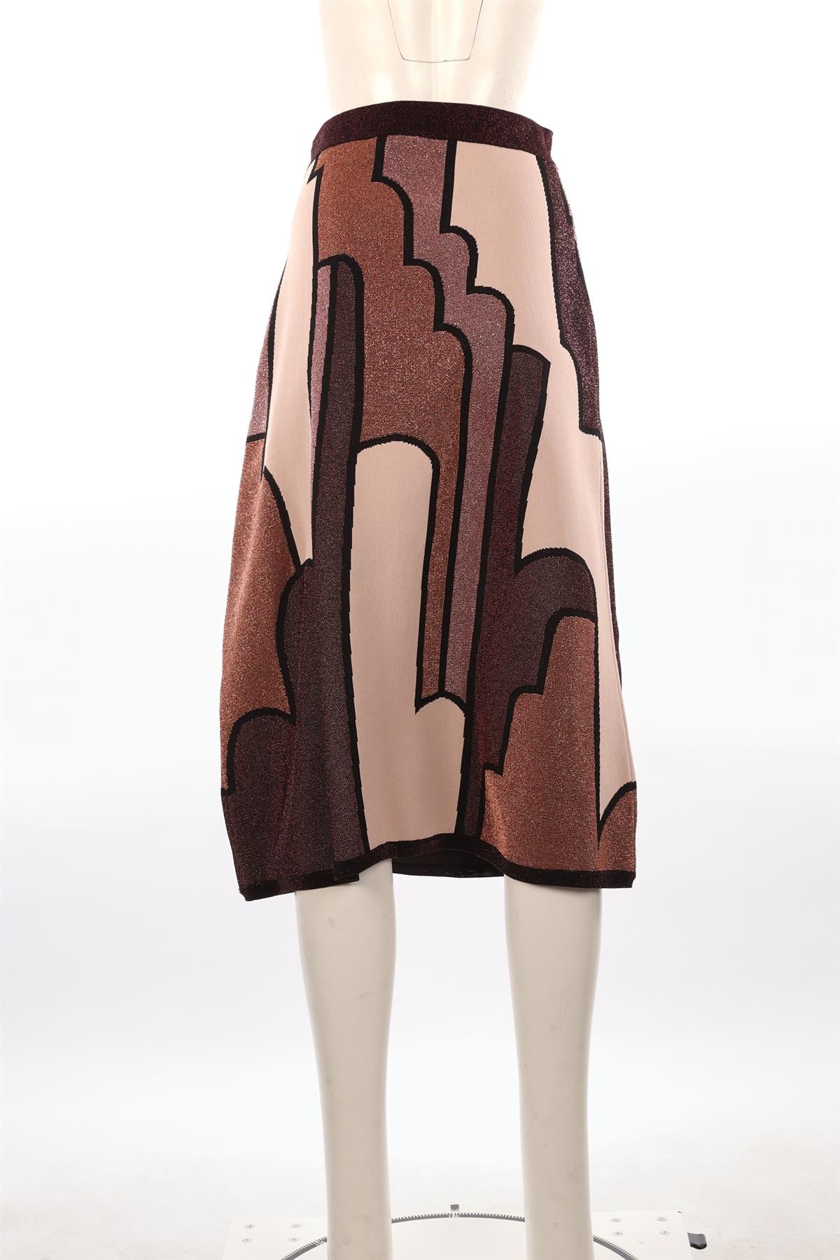 ROKSANDA MULTI KNIT MIDI SKIRT SMALL