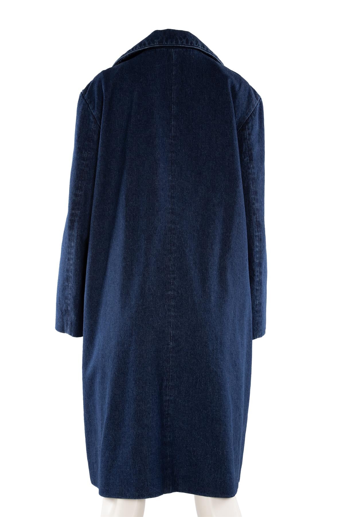 DRIES VAN NOTEN BLUE DENIM COAT LARGE