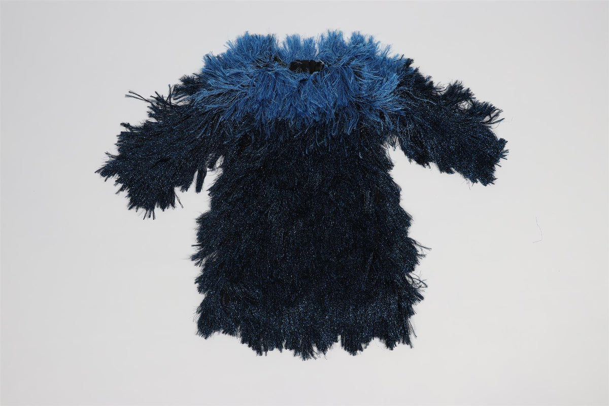 BALMAIN BLUE KIDS GIRLS FRINGE DRESS 6 YEARS