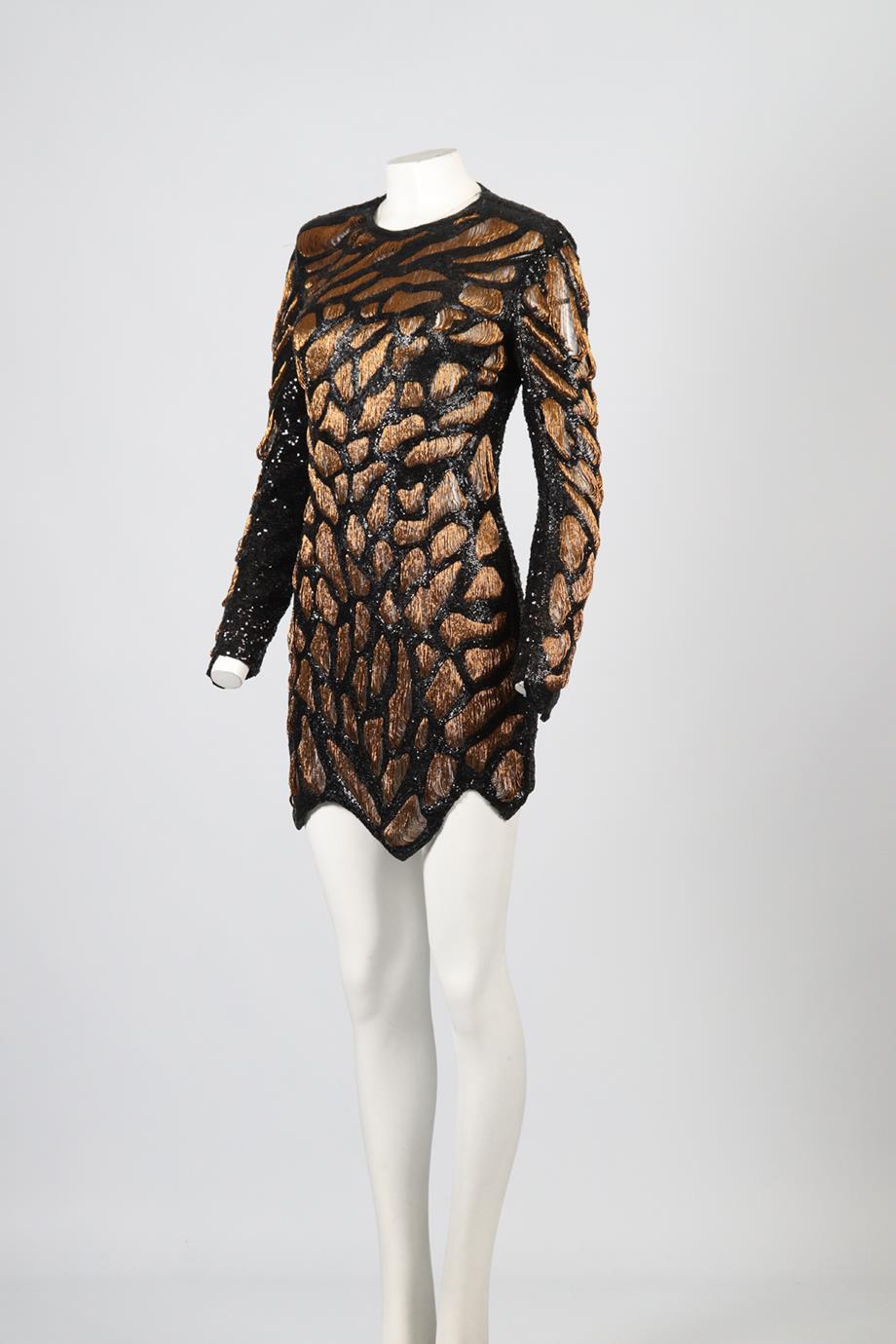 BALMAIN SEQUIN MINI DRESS FR 38 UK 10