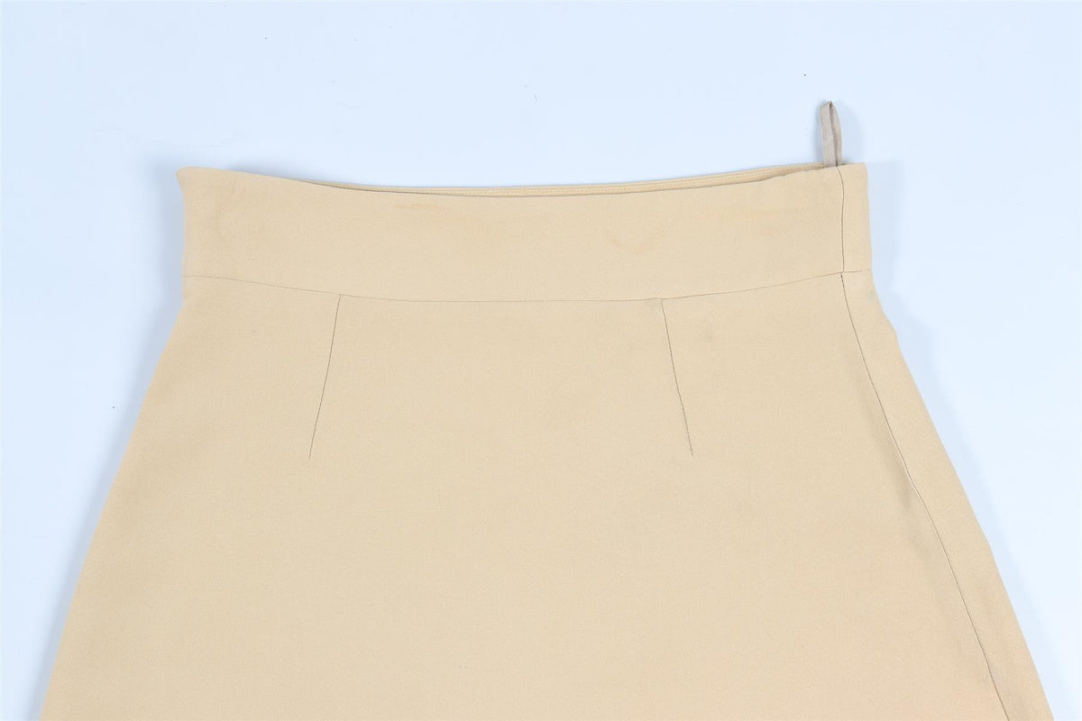 MIU MIU YELLOW CREPE MINI SKIRT IT 38 UK 6