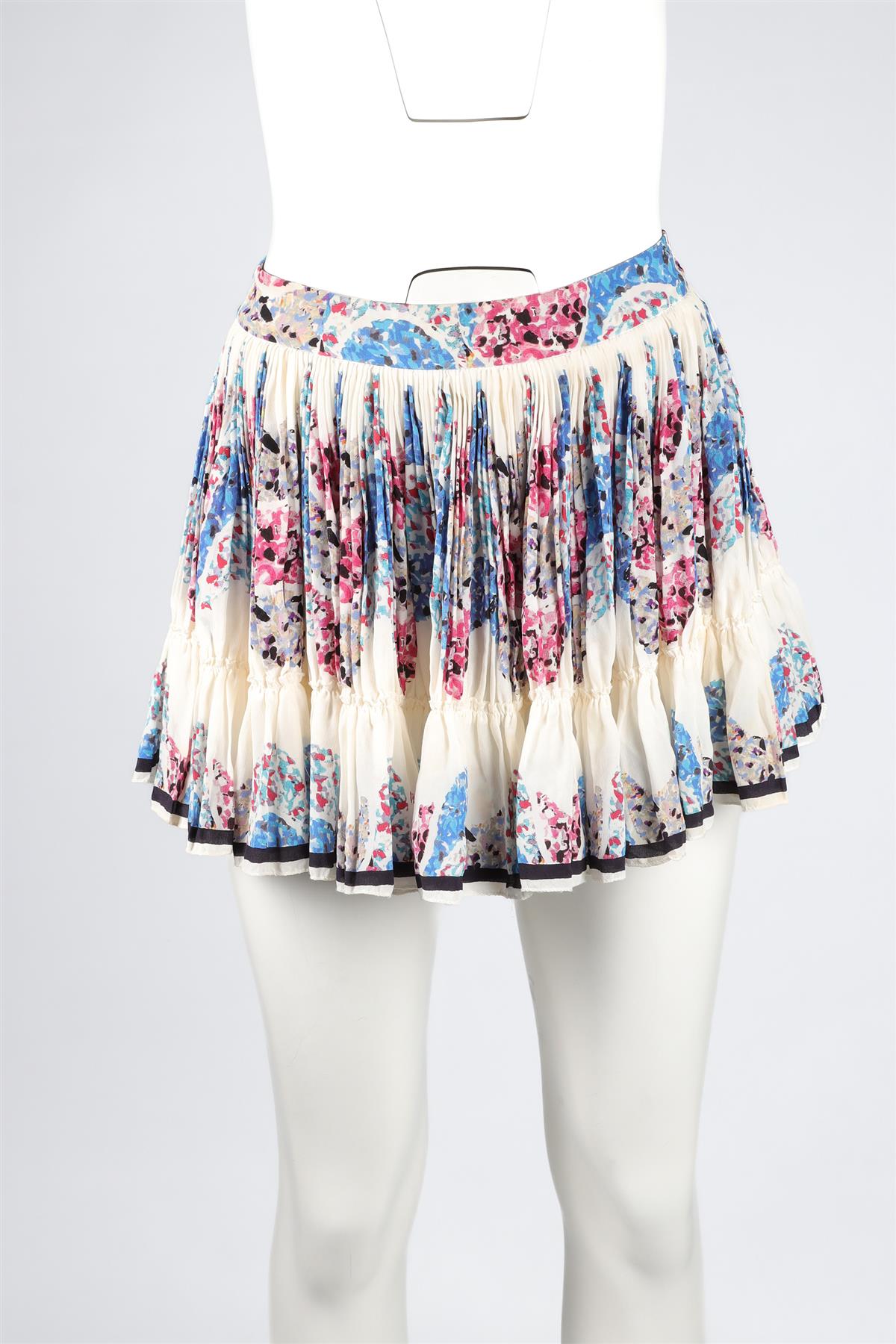 ISABEL MARANT MULTI SILK MINI SKIRT FR 34 UK 6