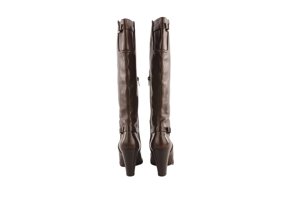 FRATELLI ROSSETTI BROWN LEATHER KNEE HIGH BOOTS EU 40 UK 7 US 10