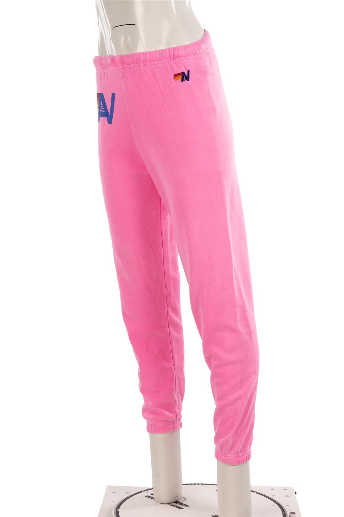 AVIATOR NATION PINK COTTON TRACK PANTS XSMALL