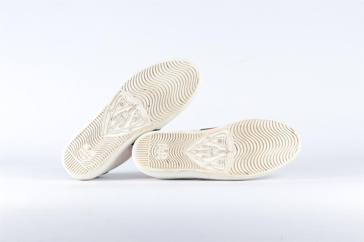 GUCCI WHITE ACE LEATHER SNEAKERS EU 36.5 UK 3.5 US 6.5