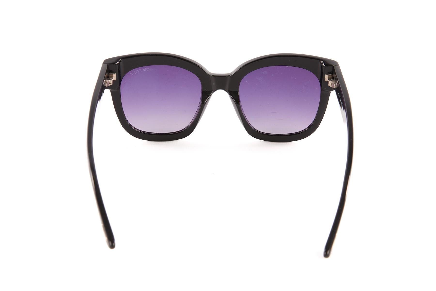 TOM FORD BLACK SQUARE FRAME ACETATE SUNGLASSES