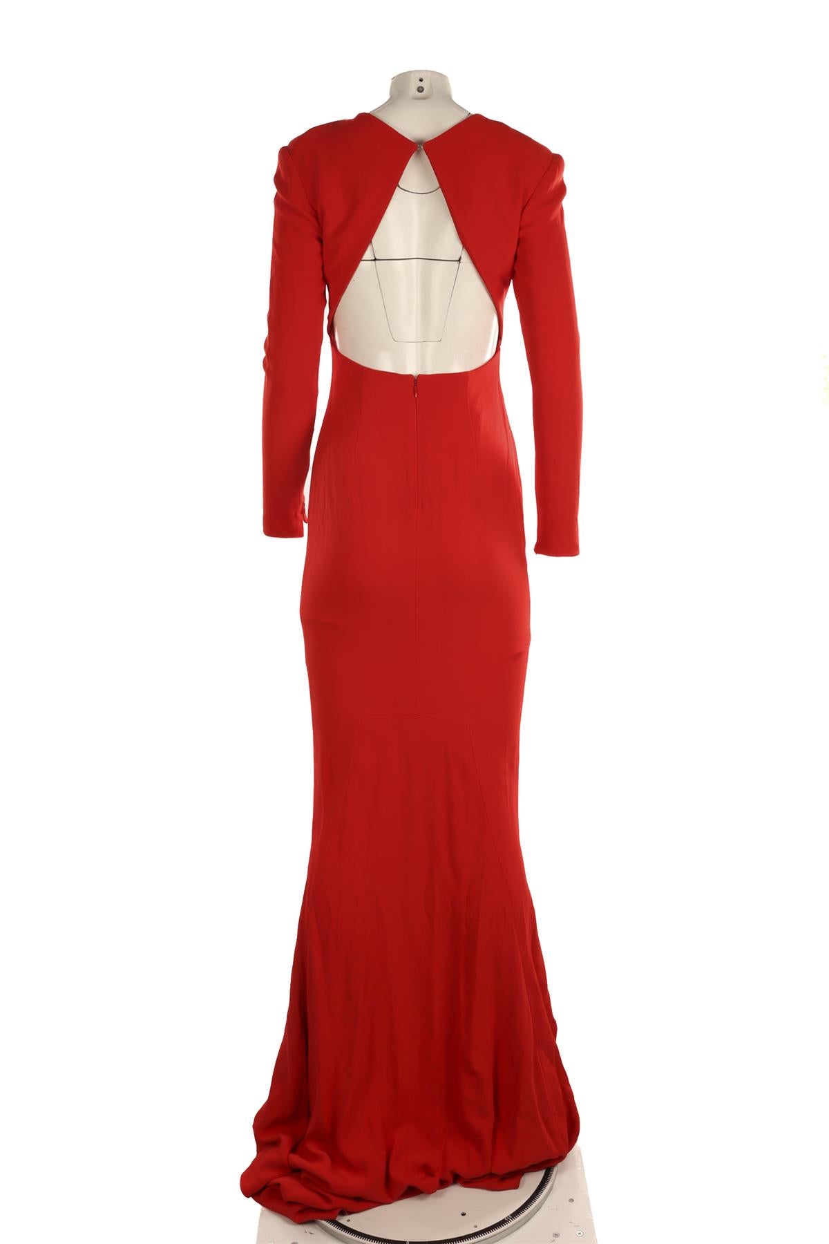 STELLA MCCARTNEY RED CREPE MAXI DRESS IT 40 UK 8