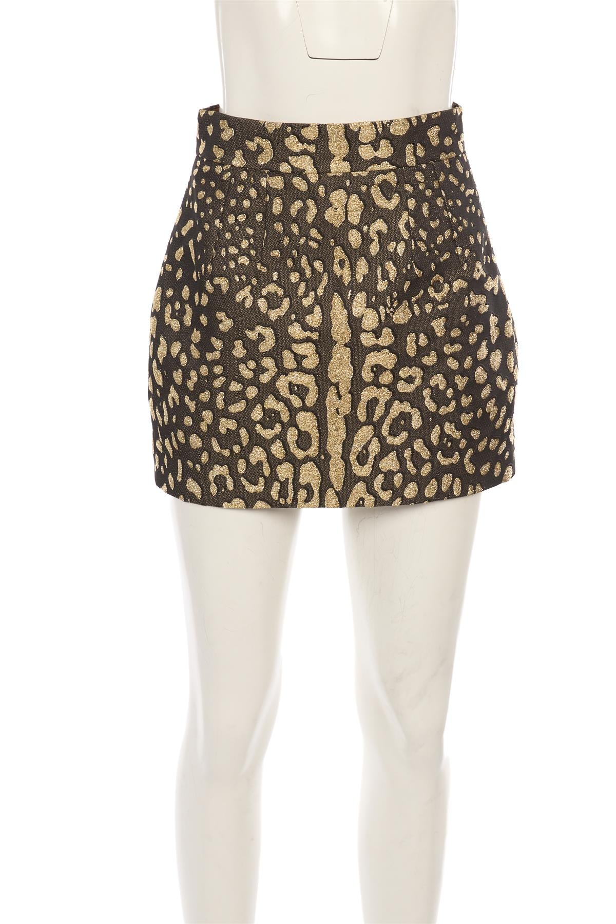 GOLD COTTON MINI SKIRT