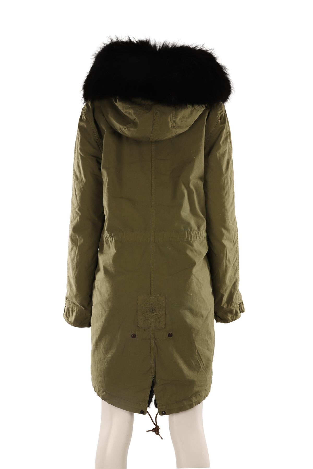 MR AND MRS ITALY GREEN RABBIT FUR AND COTTON COAT MEDIUM