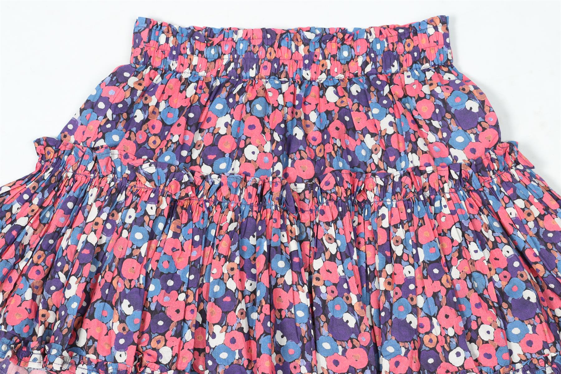 MAIA BERGMAN MULTICOLOURED COTTON MINI SKIRT SMALL