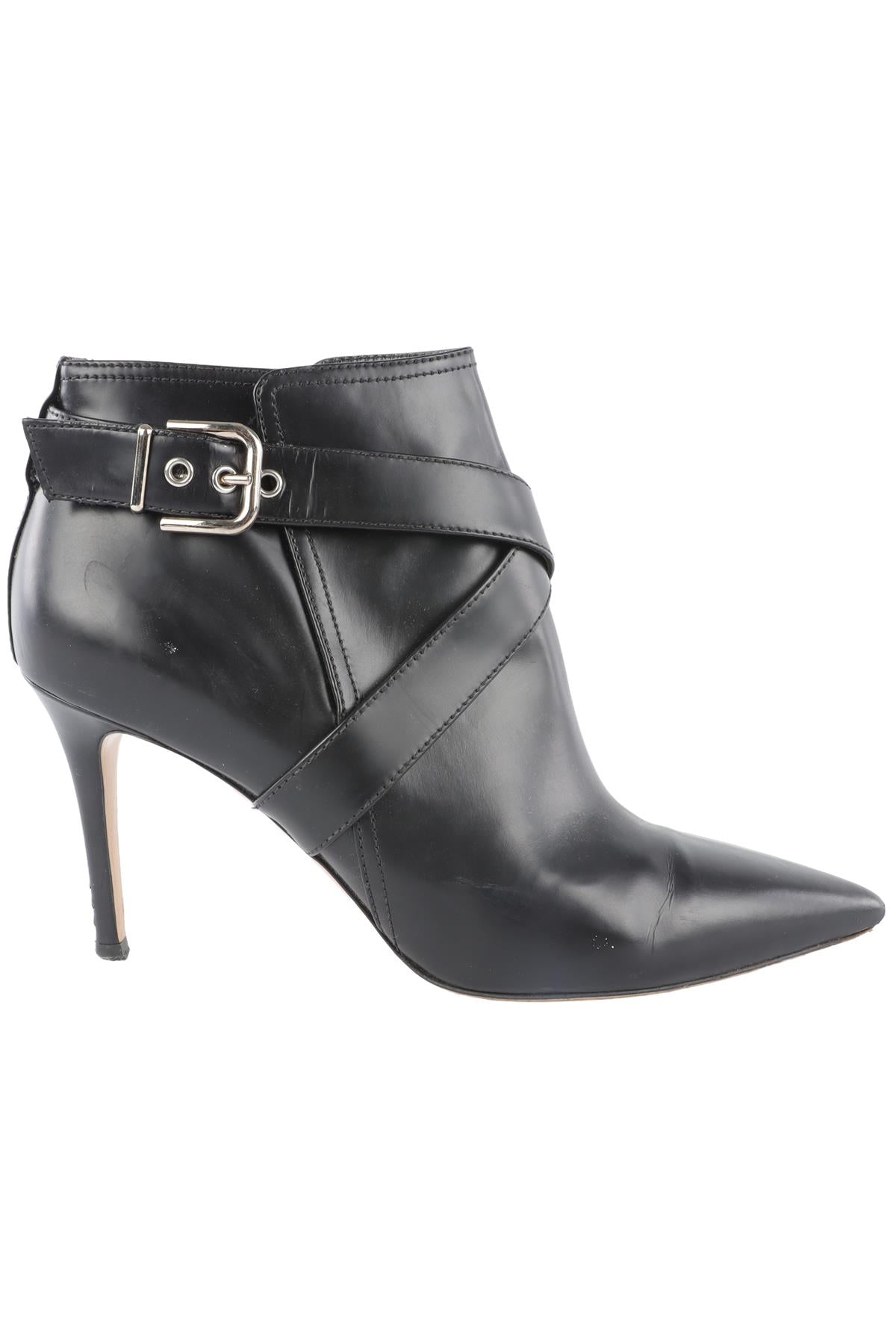 GIANVITO ROSSI BLACK LEATHER ANKLE BOOTS EU 39 UK 6 US 9