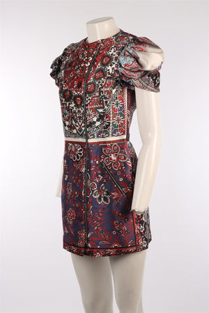 LOUIS VUITTON MULTI 2016 SILK MINI DRESS FR 38 UK 10