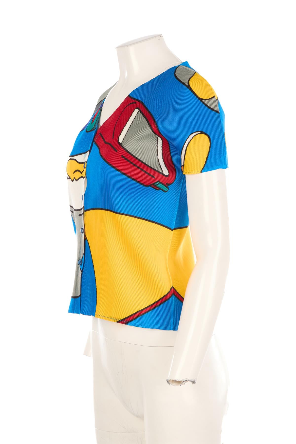 PLEATS PLEASE ISSEY MIYAKE MULTI VINTAGE TOP UK 8