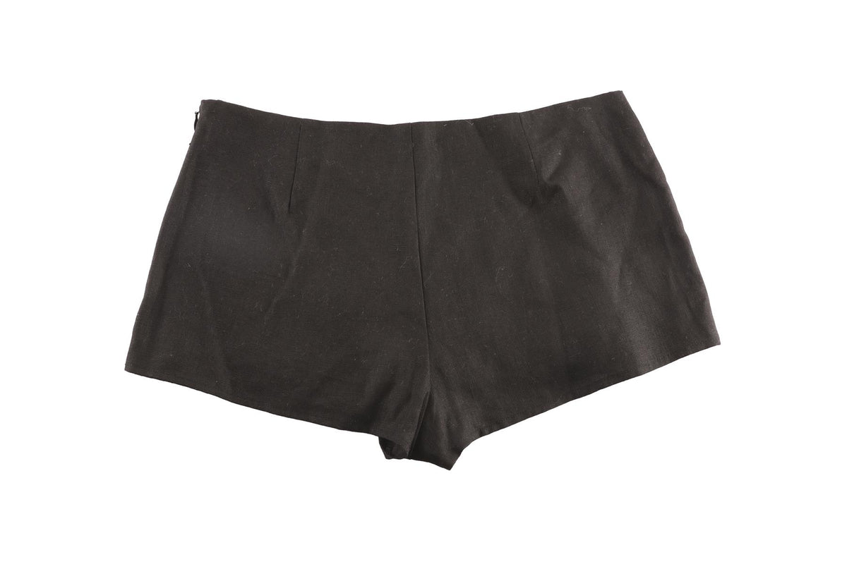 REFORMATION BLACK LINEN SHORTS US 2 UK 6