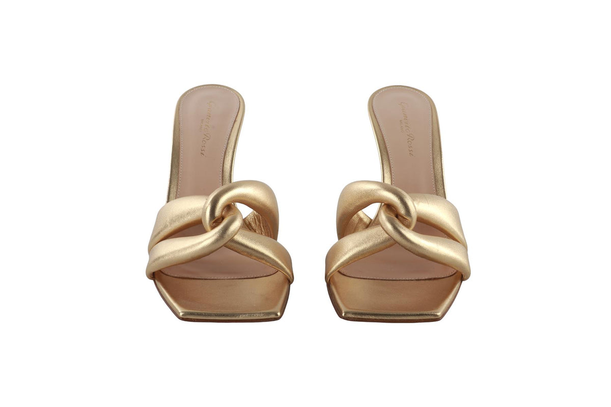 GOLD LEATHER SANDALS