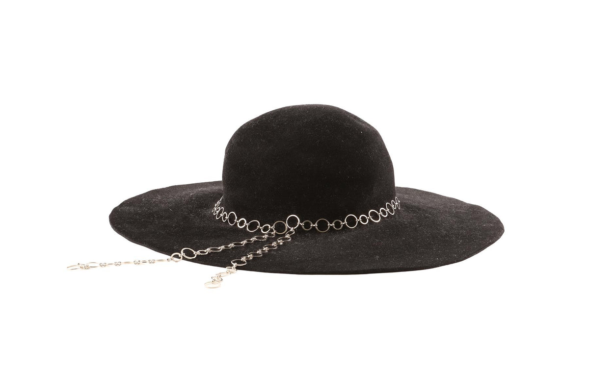 EUGENIA KIM BLACK WOOL HAT ONE SIZE