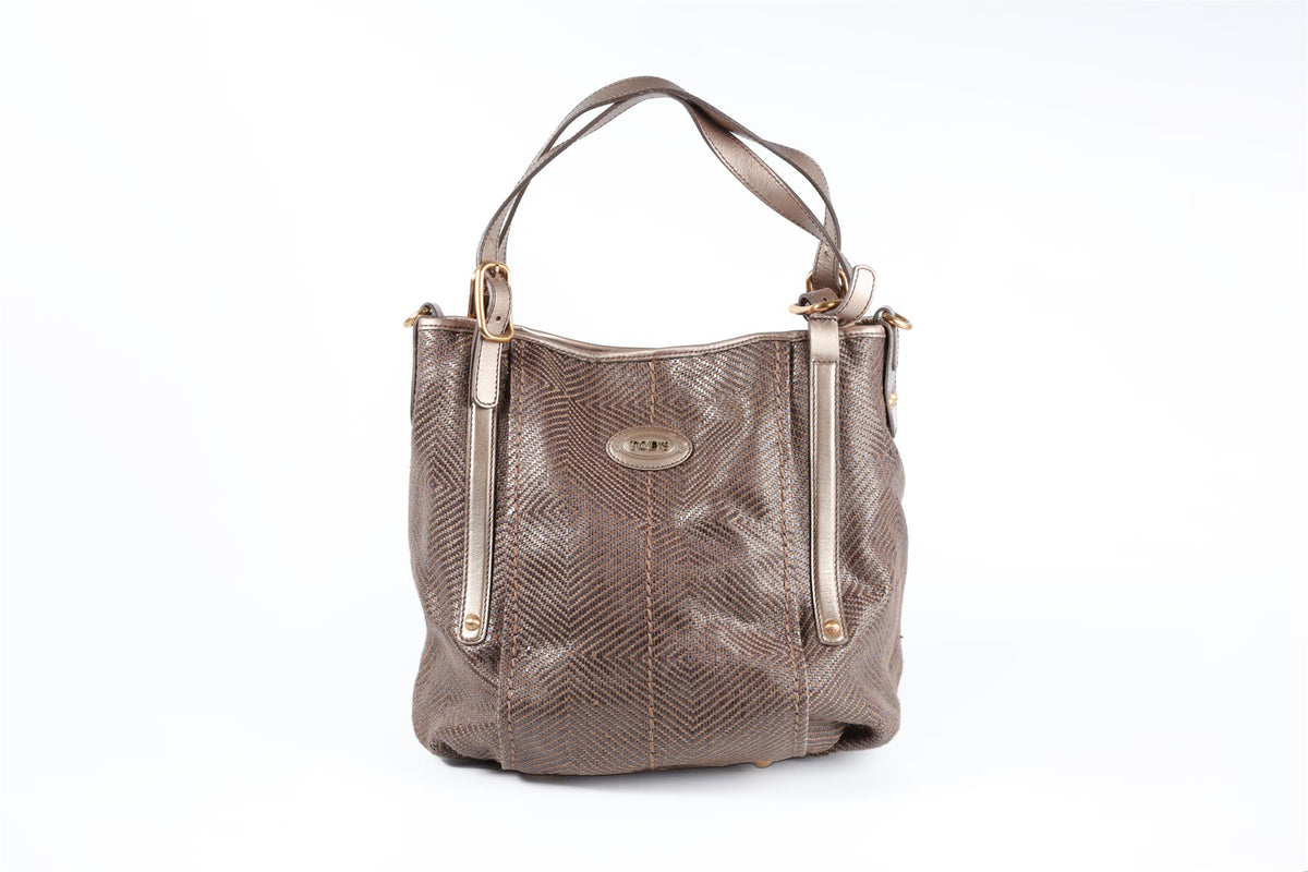 TOD'S BROWN LEATHER SHOULDER BAG