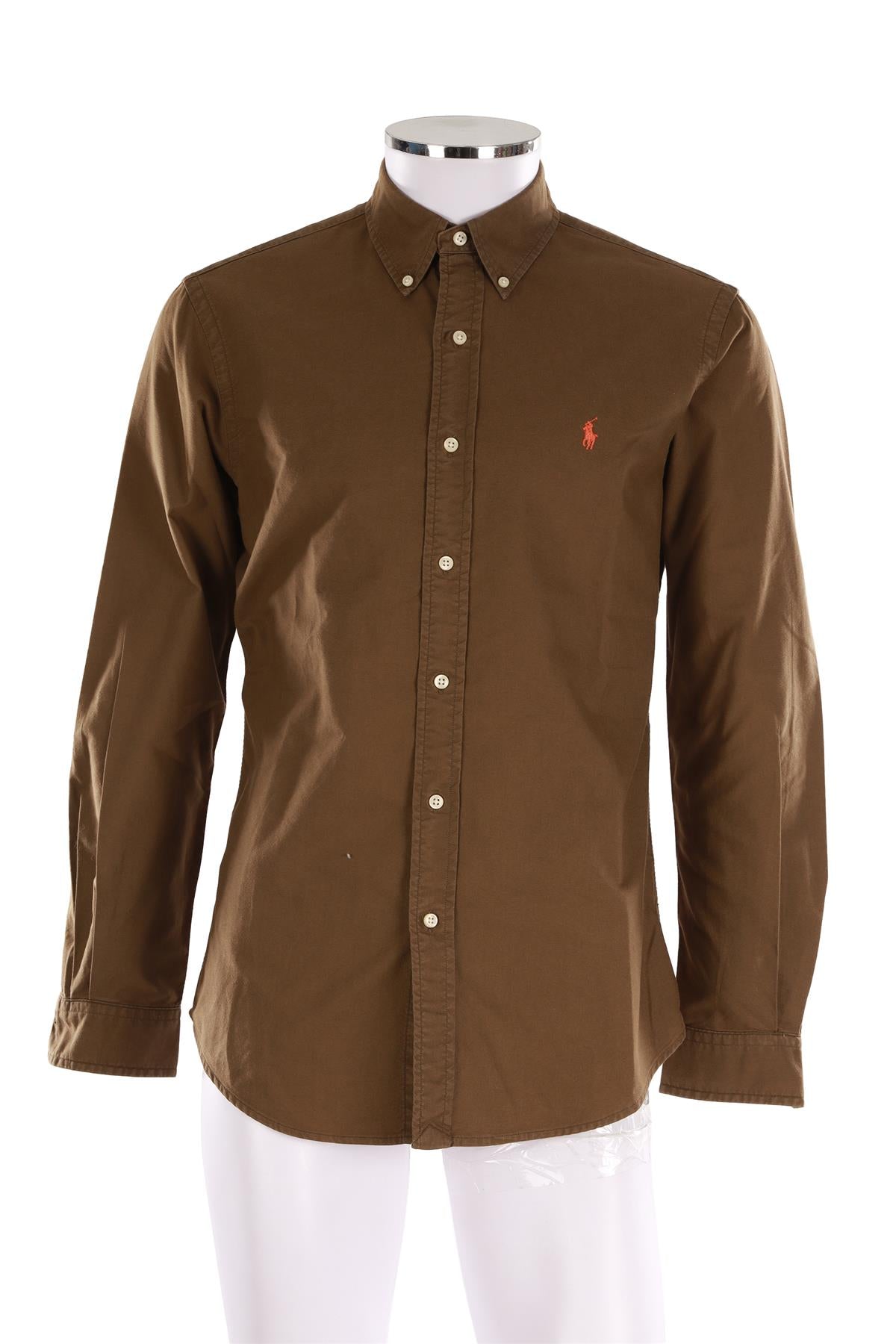 RALPH LAUREN GREEN MEN'S COTTON SHIRT MEDIUM