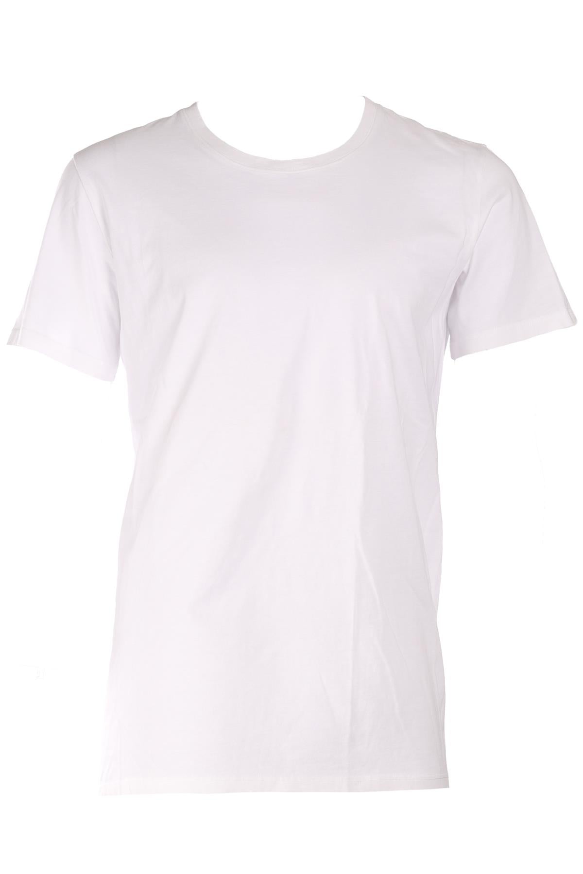 BALMAIN WHITE MEN'S COTTON T-SHIRT LARGE