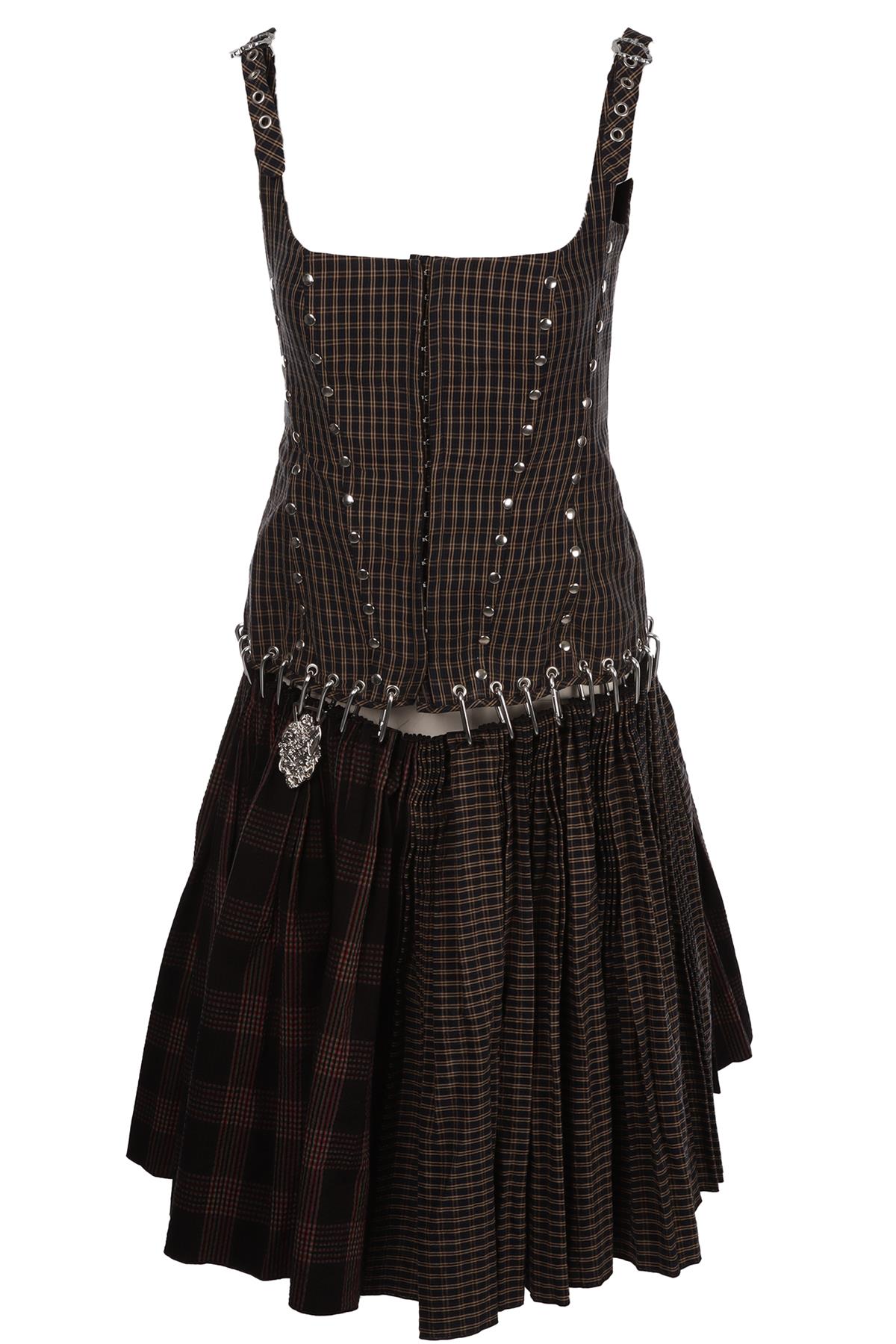 BLACK COTTON MIDI DRESS
