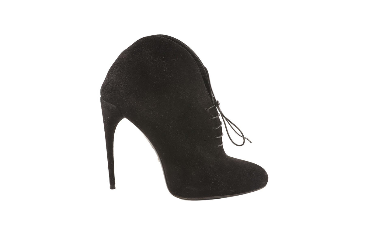GUCCI BLACK SUEDE ANKLE BOOTS EU 38 UK 5 US 8