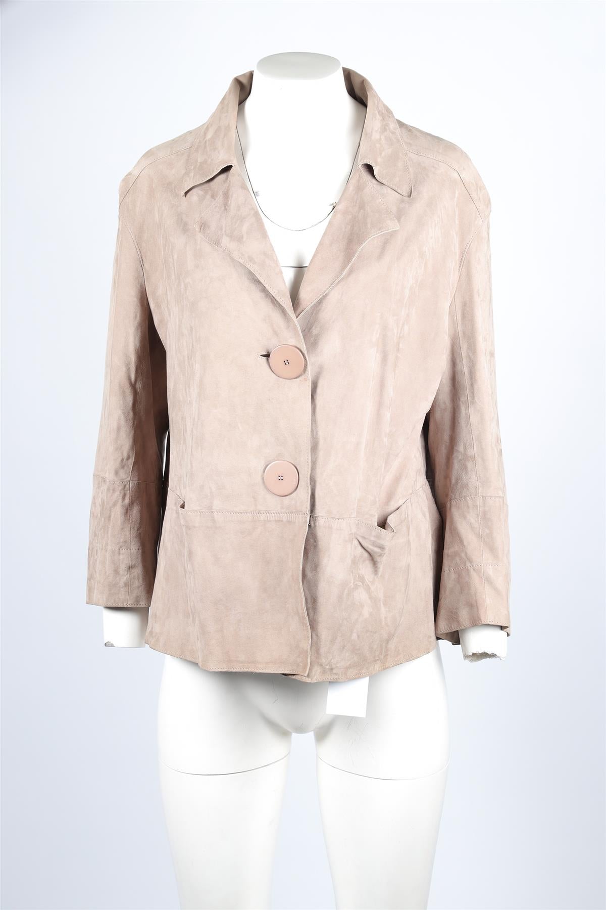 Sylvie Schimmel Grey Suede Jacket FR 42 UK 14
