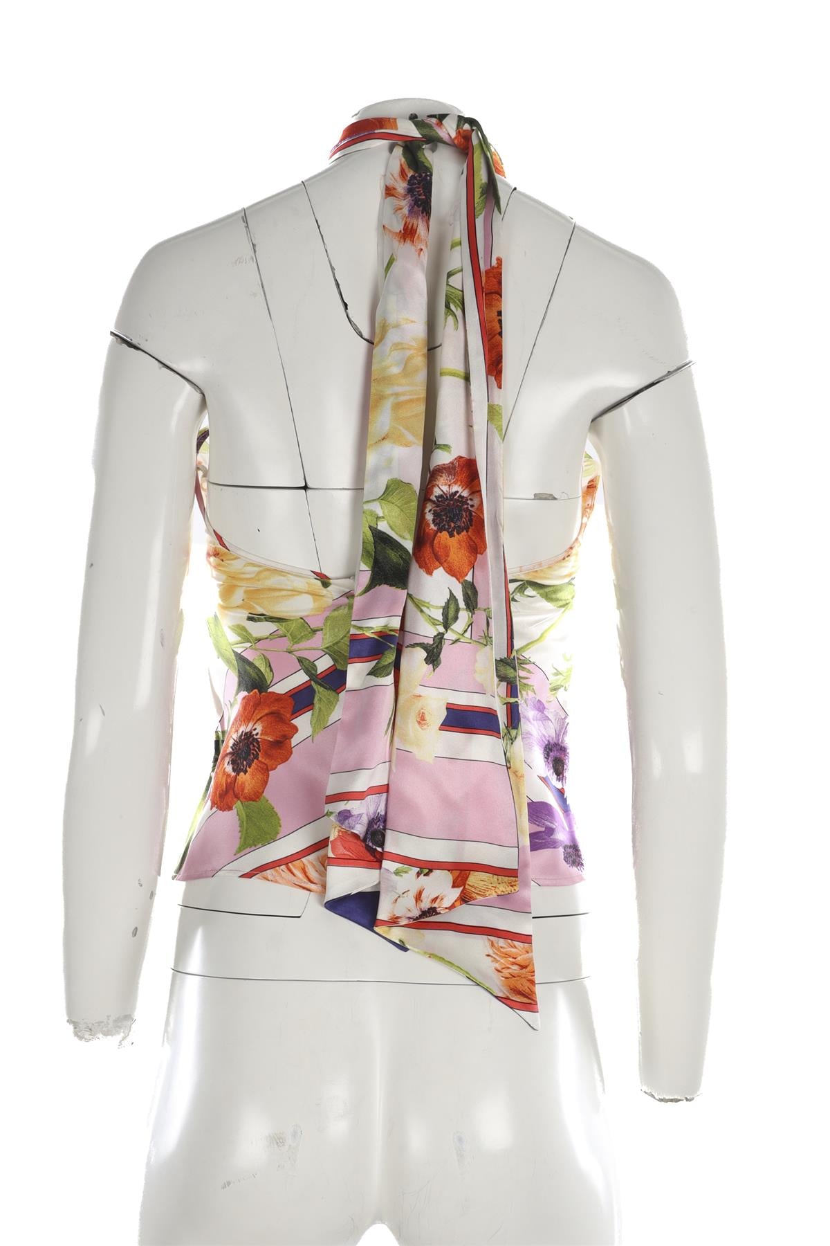 ROBERTO CAVALLI MULTI SILK TOP IT 38 UK 6