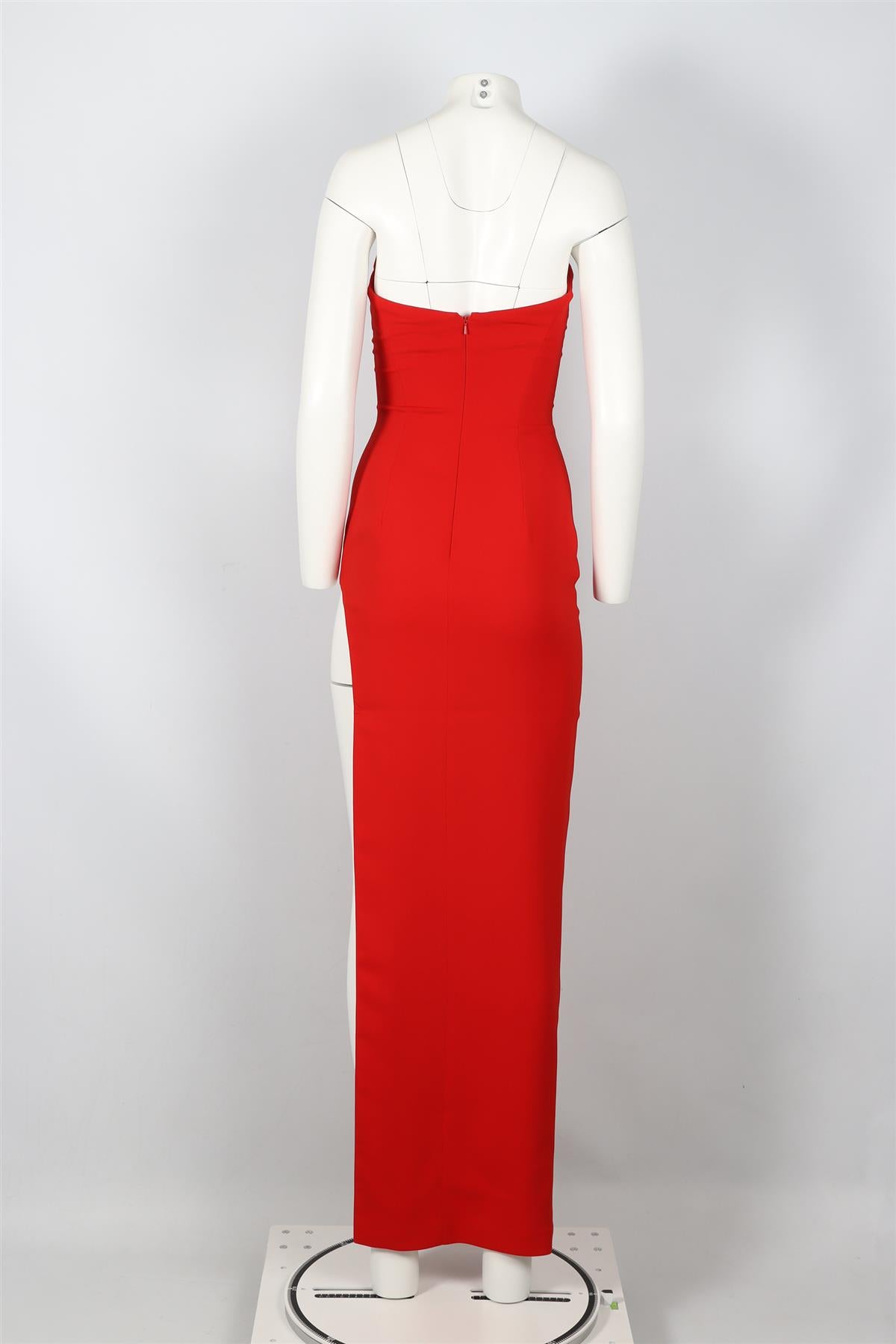 MÔNET STRAPLESS CREPE MAXI DRESS US 0 UK 4