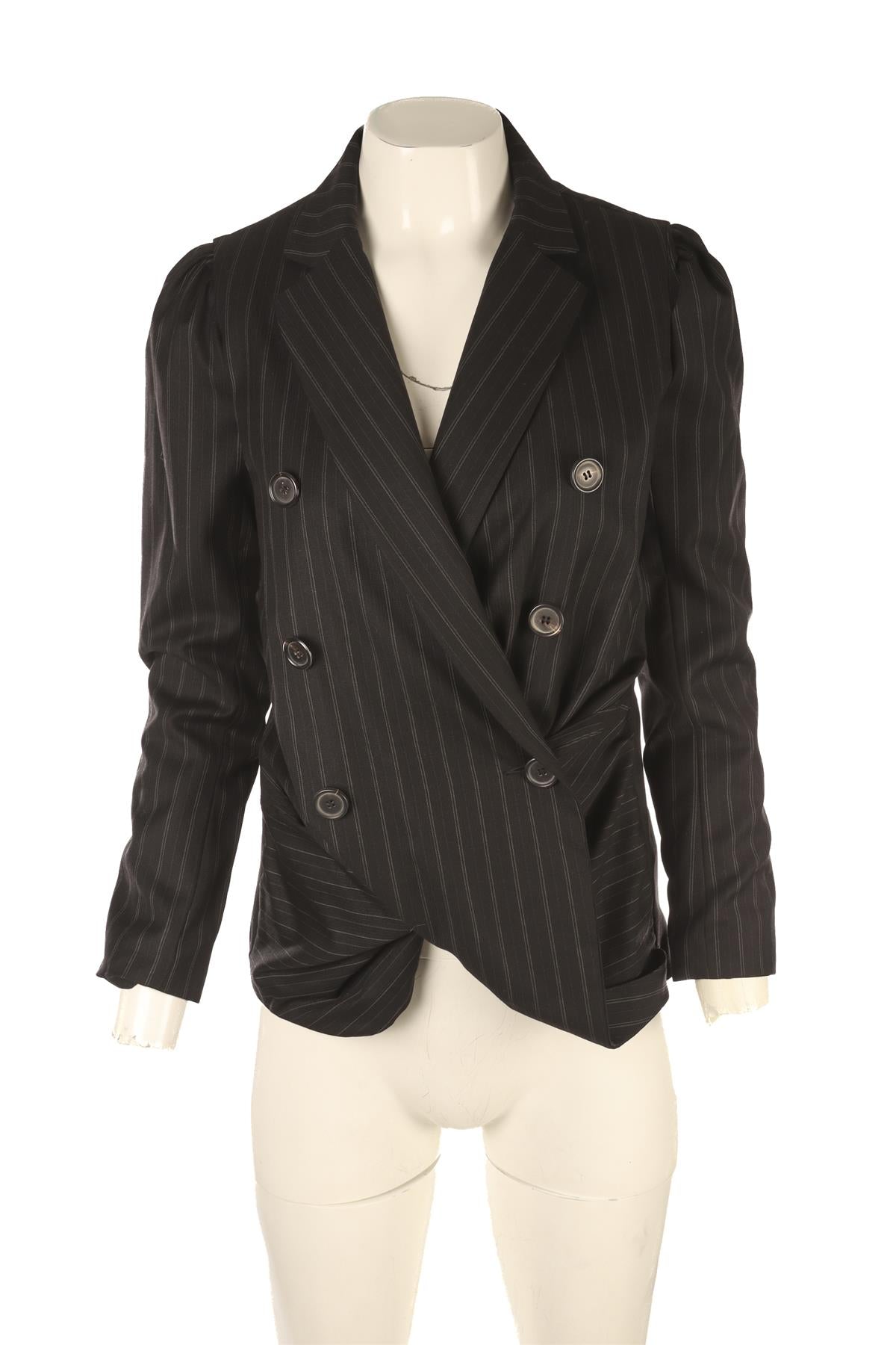 DAVID SZETO BLACK 2007 WOOL TOP FR 38 UK 10