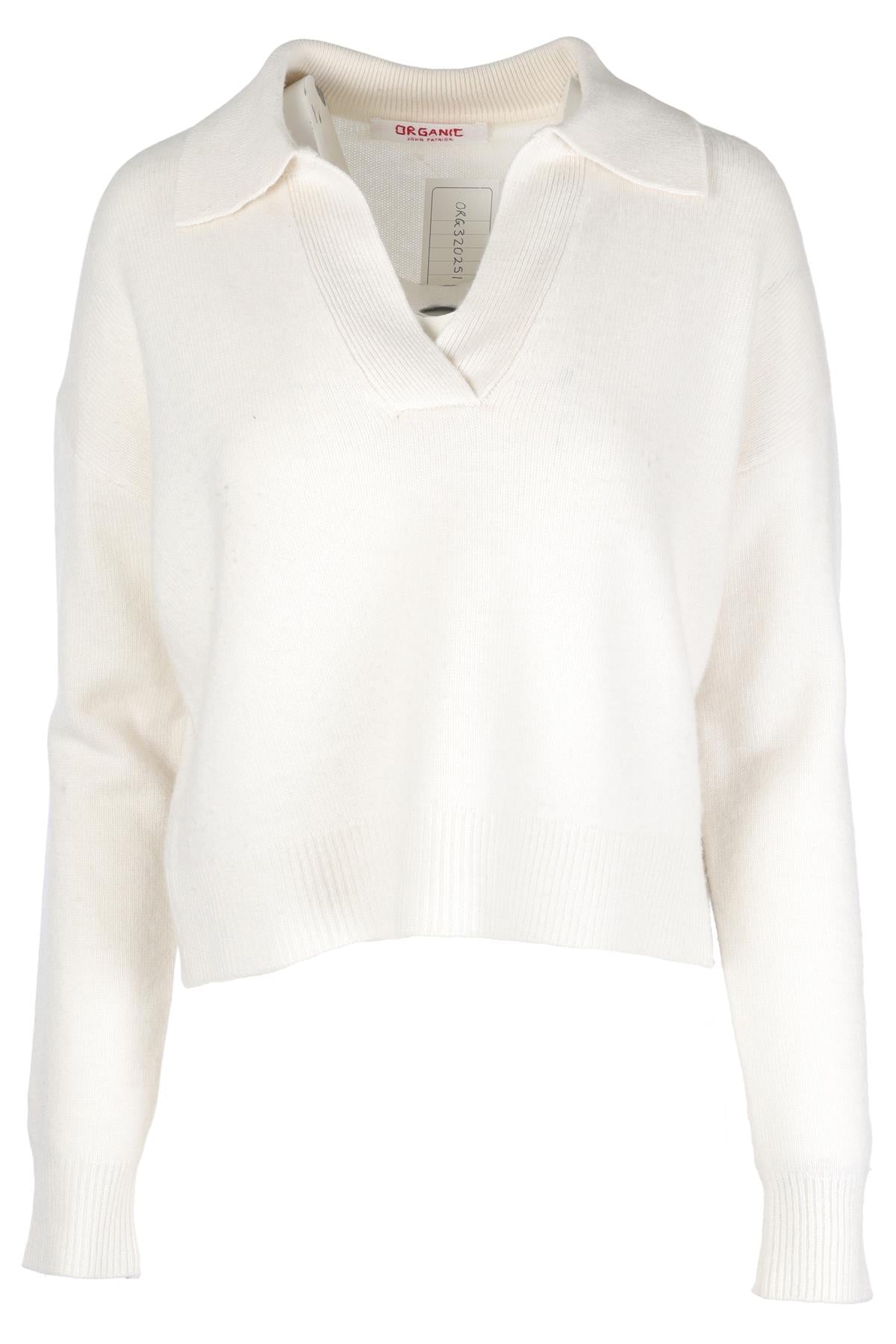 ORGANIC BY JOHN PATRICK CREAM CASHMERE SWEATER SMALL