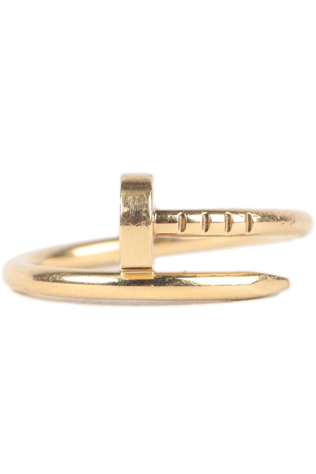 CARTIER GOLD JUSTE UN CLOU SMALL 18K YELLOW GOLD RING 47MM