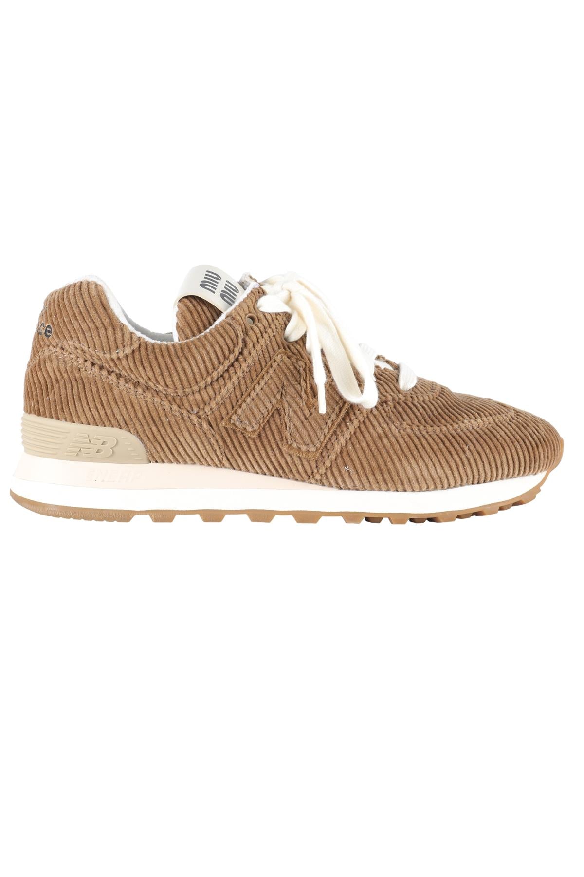 MIU MIU + NEW BALANCE BROWN CORDUROY SNEAKERS EU 38 UK 5 US 8