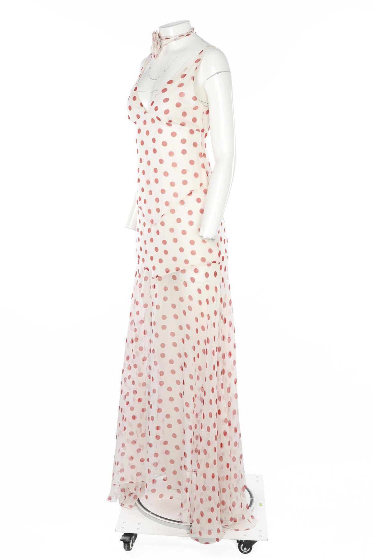 DE LA VALI SILK WHITE MAXI DRESS UK 8