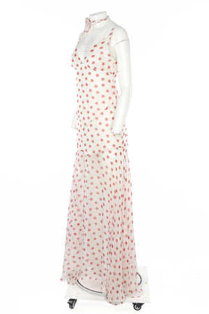 DE LA VALI SILK WHITE MAXI DRESS UK 8