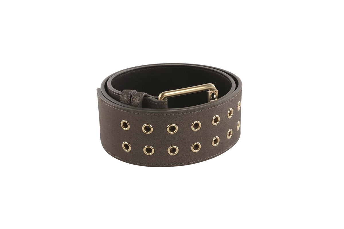 CHANEL GREY 2018 NUBUCK WAIST BELT 80CM