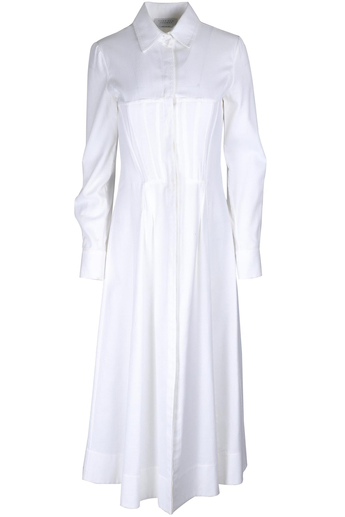 GABRIELA HEARST WHITE COTTON MAXI DRESS IT 42 UK 10
