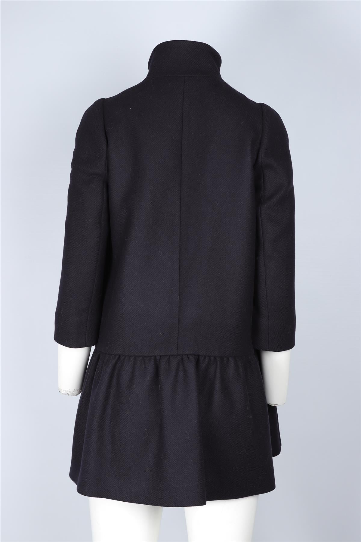 MIU MIU NAVY WOOL COAT IT 36 UK 4