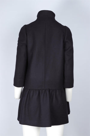 MIU MIU NAVY WOOL COAT IT 36 UK 4