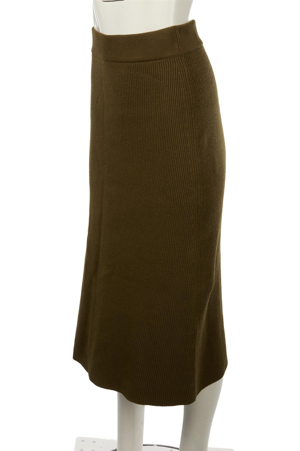 SÉZANE GREEN WOOL MIDI SKIRT MEDIUM