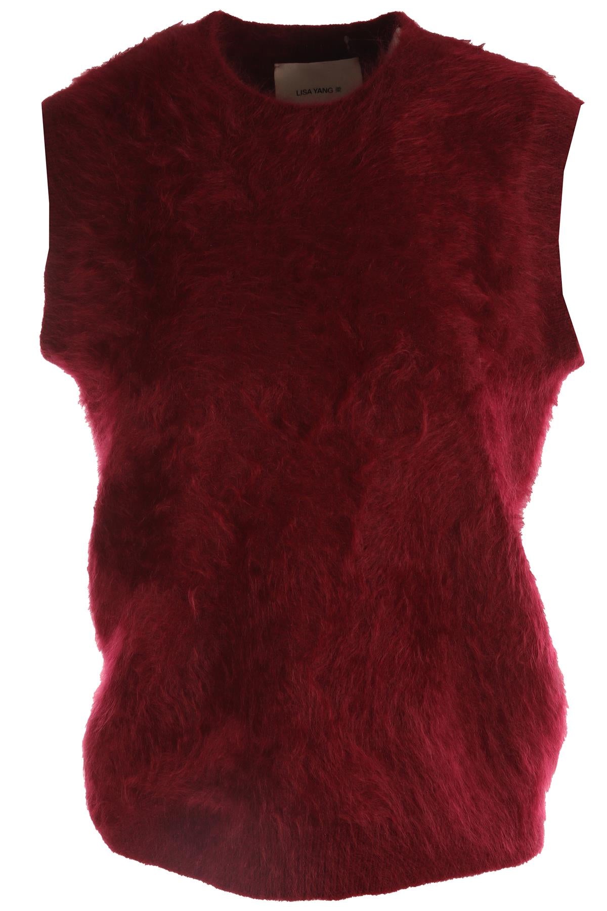LISA YANG BURGUNDY CASHMERE VEST SMALL